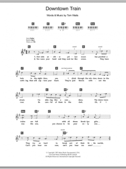page one of Downtown Train (Piano Chords/Lyrics)