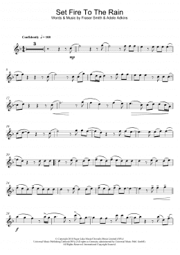 page one of Set Fire To The Rain (Flute Solo)