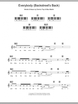 page one of Everybody (Backstreet's Back) (Piano Chords/Lyrics)