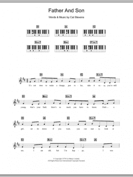 page one of Father And Son (Piano Chords/Lyrics)