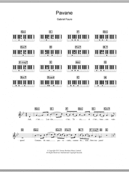 page one of Pavane (Piano Chords/Lyrics)