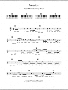page one of Freedom '90 (Piano Chords/Lyrics)