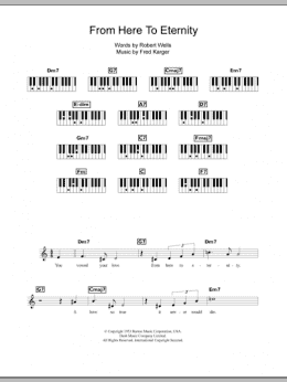 page one of From Here To Eternity (Piano Chords/Lyrics)