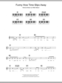 page one of Funny How Time Slips Away (Piano Chords/Lyrics)