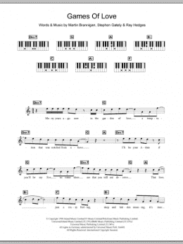 page one of Games Of Love (Piano Chords/Lyrics)