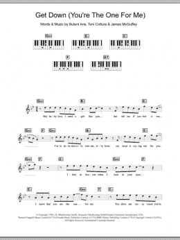 page one of Get Down (You're The One For Me) (Piano Chords/Lyrics)