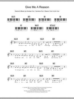 page one of Give Me A Reason (Piano Chords/Lyrics)