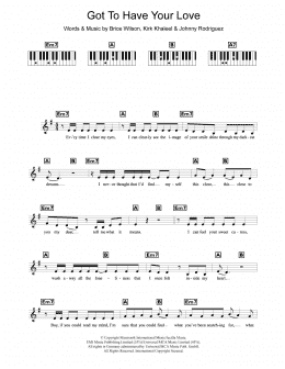 page one of Got To Have Your Love (Piano Chords/Lyrics)