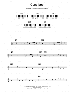 page one of Guaglione (Piano Chords/Lyrics)