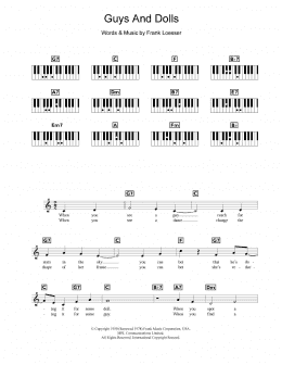 page one of Guys And Dolls (Piano Chords/Lyrics)