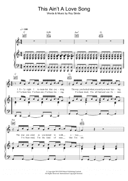 page one of This Ain't A Love Song (Piano, Vocal & Guitar Chords)