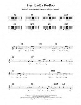 page one of Hey! Ba-Ba-Re-Bop (Piano Chords/Lyrics)