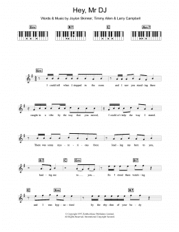 page one of Hey, Mr DJ (Piano Chords/Lyrics)