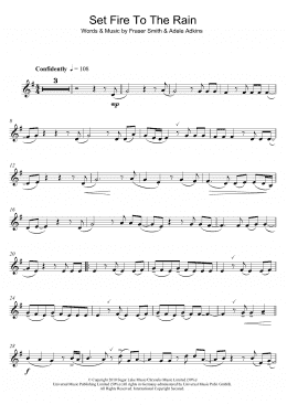 page one of Set Fire To The Rain (Clarinet Solo)