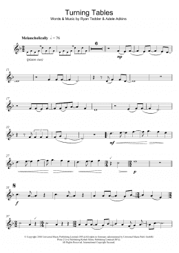 page one of Turning Tables (Clarinet Solo)