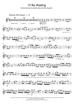 page one of I'll Be Waiting (Alto Sax Solo)