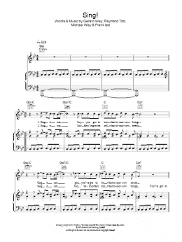 page one of Sing (Piano, Vocal & Guitar Chords)