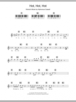 page one of Hot Hot Hot (Piano Chords/Lyrics)