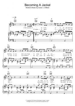 page one of Becoming A Jackal (Piano, Vocal & Guitar Chords)