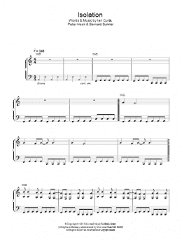 page one of Isolation (Piano, Vocal & Guitar Chords)