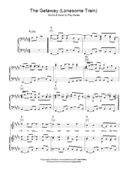 page one of The Getaway (Lonesome Train) (Piano, Vocal & Guitar Chords)