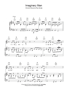page one of Imaginary Man (Piano, Vocal & Guitar Chords)