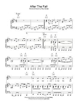 page one of After The Fall (Piano, Vocal & Guitar Chords)