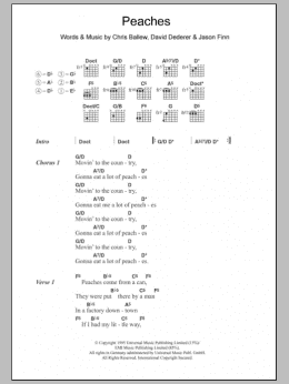 Peaches - Piano, Vocal, Guitar - Digital Sheet Music