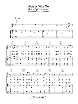 page one of Always With Me (Piano, Vocal & Guitar Chords)