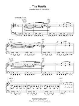 page one of The Hustle (Piano, Vocal & Guitar Chords)