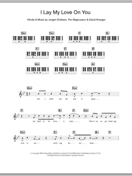 page one of I Lay My Love On You (Piano Chords/Lyrics)