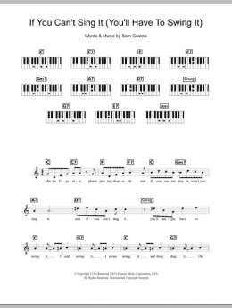 page one of If You Can't Sing It (You'll Have To Swing It) (Piano Chords/Lyrics)