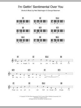 page one of I'm Gettin' Sentimental Over You (Piano Chords/Lyrics)