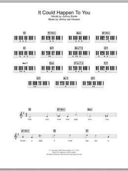 page one of It Could Happen To You (Piano Chords/Lyrics)