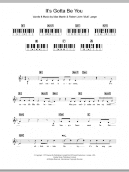 page one of It's Gotta Be You (Piano Chords/Lyrics)