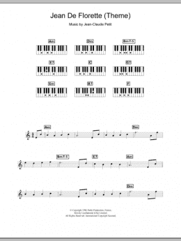 page one of Jean de Florette (Theme) (Piano Chords/Lyrics)