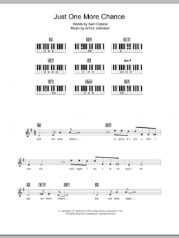page one of Just One More Chance (Piano Chords/Lyrics)