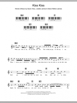 page one of Kiss Kiss (Piano Chords/Lyrics)