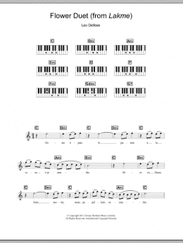 page one of Flower Duet (Piano Chords/Lyrics)