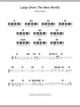 page one of Largo (from The New World) (Piano Chords/Lyrics)