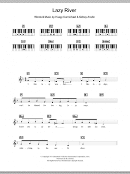 page one of Lazy River (Piano Chords/Lyrics)