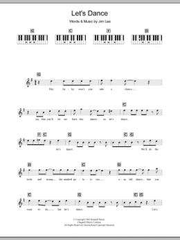 page one of Let's Dance (Piano Chords/Lyrics)