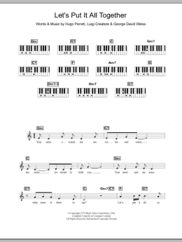 page one of Let's Put It All Together (Piano Chords/Lyrics)