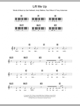 page one of Lift Me Up (Piano Chords/Lyrics)