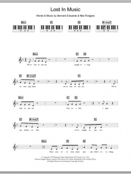 page one of Lost In Music (Piano Chords/Lyrics)