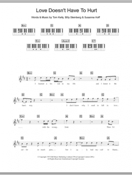 page one of Love Doesn't Have To Hurt (Piano Chords/Lyrics)