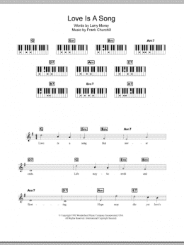 page one of Love Is A Song (from Walt Disney's Bambi) (Piano Chords/Lyrics)
