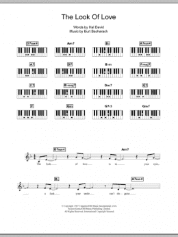 page one of The Look Of Love (Piano Chords/Lyrics)