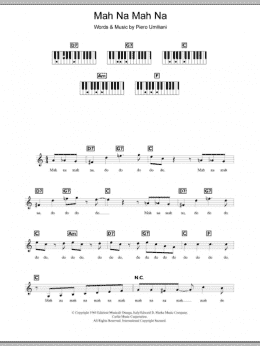page one of Mah Na Mah Na (Piano Chords/Lyrics)