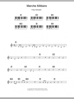 page one of Marche Militaire (Piano Chords/Lyrics)